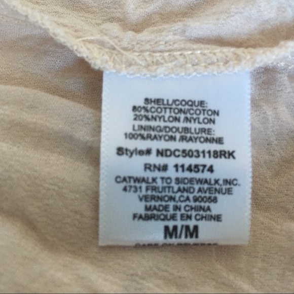 Ro & De Pale Pink Sleeveless Lace Top - Picture 8 of 8